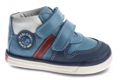 Botitas De Bebé Niño Pablosky Azules De Piel Con Cierre Adherente 035340 | Pablosky