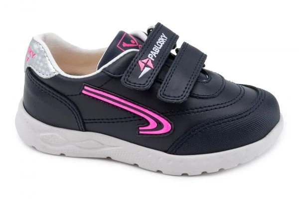 Zapatillas Deportivas De Niña Pablosky 297027 De Piel Color Azul Marino | Pablosky 1 Zapatillas Deportivas De Niña Pablosky 297027 De Piel Color Azul Marino | Pablosky