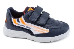 Zapatillas Deportivas De Niño Pablosky 297121 De Piel Color Azul Marino | Pablosky