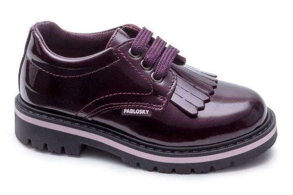 Mocasines De Niña Pablosky 348199 De Piel Color Morado | Pablosky 2 Mocasines De Niña Pablosky 348199 De Piel Color Morado | Pablosky - Imagen 2