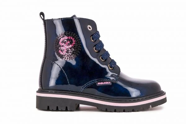 Botas De Niña Pablosky 413929 De Piel Color Azul Marino | Pablosky 3 Botas De Niña Pablosky 413929 De Piel Color Azul Marino | Pablosky - Imagen 3