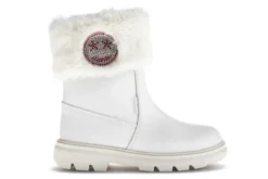 Botas De Niña Pablosky Blancas De Piel Y Textil Técnico Con Cremallera 425200 | Pablosky -Zapato Tienda de ventas 425200 1