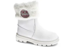 Botas De Niña Pablosky Blancas De Piel Y Textil Técnico Con Cremallera 425200 | Pablosky