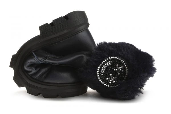 Botas De Niña Pablosky Azules De Piel Y Textil Técnico Con Cremallera 425220 | Pablosky 3 Botas De Niña Pablosky Azules De Piel Y Textil Técnico Con Cremallera 425220 | Pablosky - Imagen 3