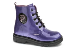 Botas De Niña Pablosky Moradas De Piel Con Cordones Y Cremallera 425449 | Pablosky