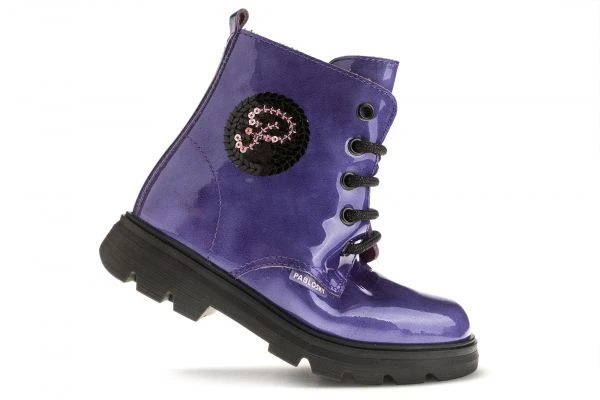 Botas De Niña Pablosky Moradas De Piel Con Cordones Y Cremallera 425449 | Pablosky 2 Botas De Niña Pablosky Moradas De Piel Con Cordones Y Cremallera 425449 | Pablosky - Imagen 2