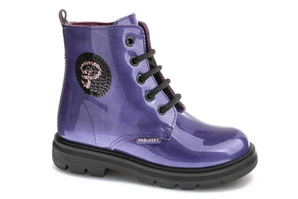 Botas De Niña Pablosky Moradas De Piel Con Cordones Y Cremallera 425449 | Pablosky 1 Botas De Niña Pablosky Moradas De Piel Con Cordones Y Cremallera 425449 | Pablosky