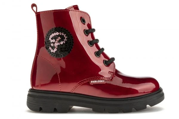 Botas De Niña Pablosky Rojas De Piel Con Cordones Y Cremallera 425469 | Pablosky 7 Botas De Niña Pablosky Rojas De Piel Con Cordones Y Cremallera 425469 | Pablosky - Imagen 7