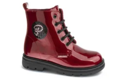 Botas De Niña Pablosky Rojas De Piel Con Cordones Y Cremallera 425469 | Pablosky