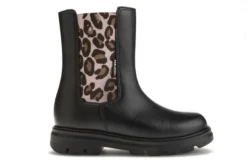 Botas De Niña Pablosky Negras De Piel Y Textil Técnico Con Cremallera 425810 | Pablosky -Zapato Tienda de ventas 425810 1