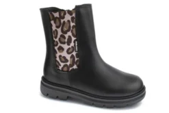 Botas De Niña Pablosky Negras De Piel Y Textil Técnico Con Cremallera 425810 | Pablosky