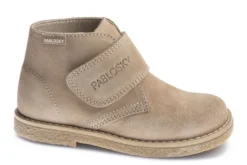 Botas De Niño Pablosky Beige De Piel Con Cierre Adherente 511238 | Pablosky