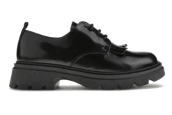 Colegiales De Niña Paola Negros De Piel Con Cordones 869011 | Pablosky -Zapato Tienda de ventas 869011 1