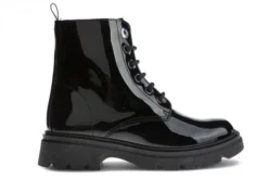 Botas De Niña Paola Negras De Piel Con Cordones Y Cremallera 869519 | Pablosky -Zapato Tienda de ventas 869519 1