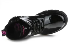 Botas De Niña Paola Negras De Piel Con Cordones Y Cremallera 869519 | Pablosky -Zapato Tienda de ventas 869519 2