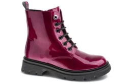 Botas De Niña Paola Rosas De Piel Con Cordones Y Cremallera 869579 | Pablosky