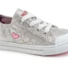 Zapatillas De Lona De Niña Pablosky Plata Con Cierre Adherente 968750 | Pablosky