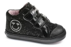 Botitas De Bebé Niña Pablosky Negras Con Cierre Adherente 974110 | Pablosky